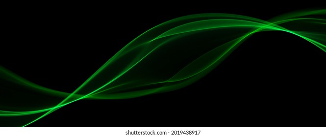 Abstract green lines background. Flow dynamic wave. Digital data structure. Future mesh or sound wave. Motion visualization. Magic vector illustration.