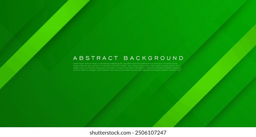 Abstractas líneas verdes de fondo. Superponer Vector de Plantilla con líneas superpuestas y Formas. Fondo de marco verde colorido con diseño de patrón de sombra. Vector Eps10