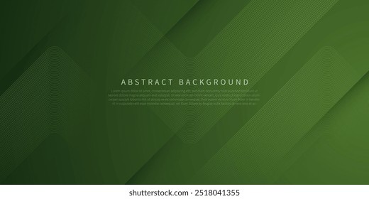 Abstractas líneas verdes de fondo. Superponer fondo con líneas superpuestas. Fondo verde con diseño de patrón simple. Vector Eps10