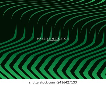Abstract Green lines Background Template Vector, Green Background with Beautiful Wave Design.