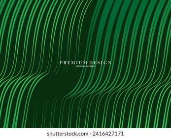 Abstract Green lines Background Template Vector, Green Background with Beautiful Wave Design.