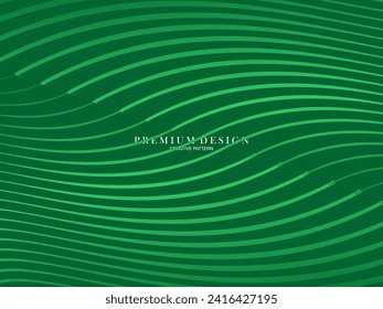 Abstract Green lines Background Template Vector, Green Background with Beautiful Wave Design.