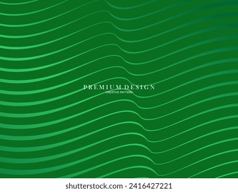 Abstract Green lines Background Template Vector, Green Background with Beautiful Wave Design.