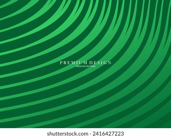 Abstract Green lines Background Template Vector, Green Background with Beautiful Wave Design.