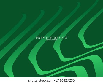 Abstract Green lines Background Template Vector, Green Background with Beautiful Wave Design.