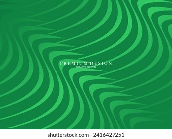 Abstract Green lines Background Template Vector, Green Background with Beautiful Wave Design.