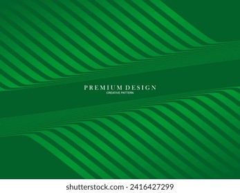 Abstract Green lines Background Template Vector, Green Background with Beautiful Wave Design.