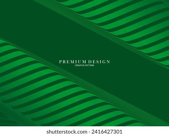 Abstract Green lines Background Template Vector, Green Background with Beautiful Wave Design.