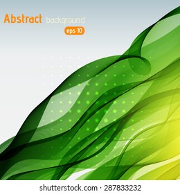 Abstract green lines design, vector illustration