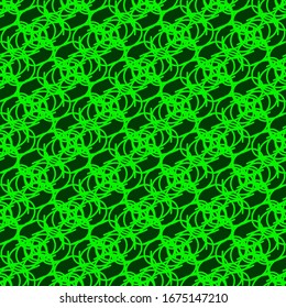 Líneas verdes abstractas en forma de cuadrícula sobre fondo negro, patrón transparente, textura para diseño, ilustración vectorial
