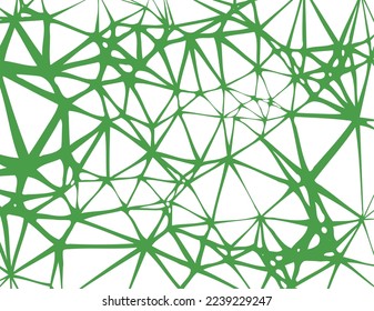 Abstract green lines on white background