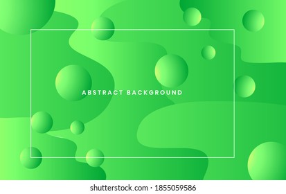 Abstract green liquid background with liquid bubbles