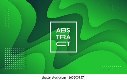 Abstract green liquid background. Cool ecologic wavy background. 