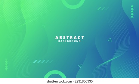 Abstract Green liquid background. Modern background design. gradient color. Dynamic Waves. Fluid shapes composition. Fit for website, banners, wallpapers, brochure, posters