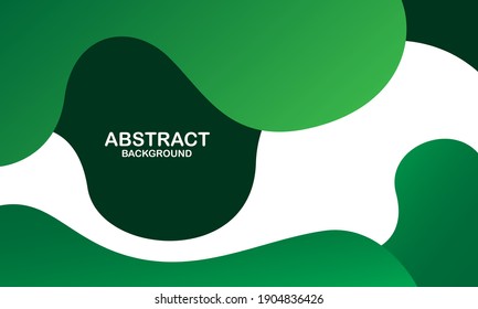 Abstract green liquid wave background. Fluid composition of shapes. Vector illustration