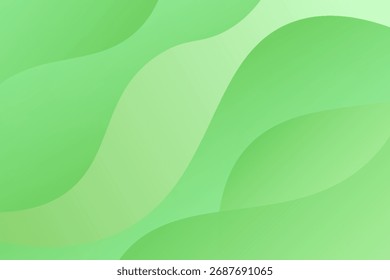 Abstract green liquid wave background. Vector illustration
