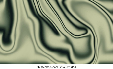 Abstract green liquify background texture, Elegant wavy background. Liquify Abstract Pattern with Black