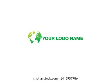 Abstract green logo design template. Isolated on white background.