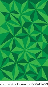 Abstract green low poly triangle pattern wallpaper