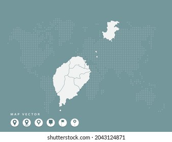 Abstract green map of Sao Tome vector.