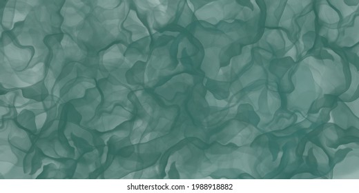 Abstract green marble fluid painted background. Alcohol ink or watercolor art. Editable vector texture backdrop 