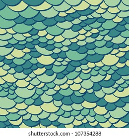 Abstract green marine background imitating fish scales