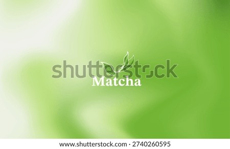 Abstract green matcha wave background. concept of organic green tea, healthy drink, Japanese matcha latte, and natural wellness. soft fluid liquid texture. vector illustration for branding.