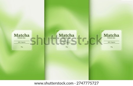 Abstract green matcha wave background. concept of organic green tea, healthy drink, Japanese matcha latte, and natural wellness. soft fluid liquid texture. vector illustration for branding.