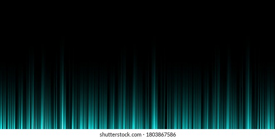 Resumen de rayas verdes de menta líneas verticales iluminan el fondo negro. Concepto tecnológico. Ilustración del vector 