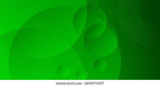Abstract green modern background with circle lines. presentation in eps 10