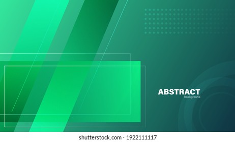 Abstrakter grüner, moderner Hintergrund und geometrische Form mit Kopienraum, Vektorgrafik.