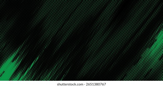 abstract green modern background. green halftone dots and green color pattern gradient grunge texture background. 