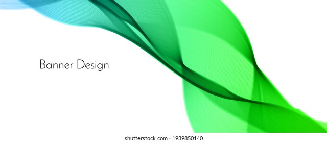 Resumen verde moderno diseño de onda decorativa diseño de banner fondo vector