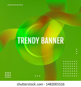 Abstract Green modern graphic element. Green geometric background.