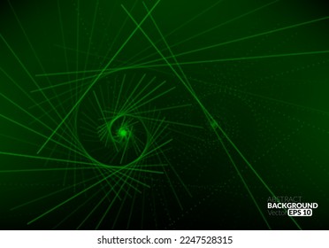 Abstract green modern technology background wallpaper, Landing page template, flowing line digital technology, smooth particle wave, big data techno , Annual reports, flyer, poster, cover. EPS
