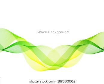 Abstract green modern wave background