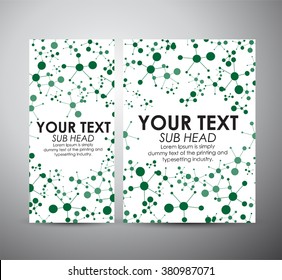 Abstract green Molecule. Graphics resources design template. Vector illustration
