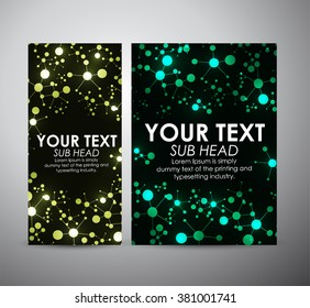 Abstract green Molecule. Graphics resources design template. Vector illustration