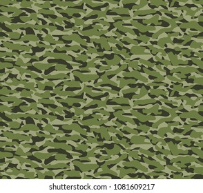 Abstract Green Moro Seamless Vector Pattern. Simple Military Design on a Light Green Background. Green Moro Repeatable Pattern. Simple Green Camouflage Design. Soldier Uniform Style Pattern.