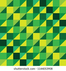 The abstract is green. mosaic.