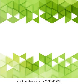 Abstract green mosaic background with place for text for design