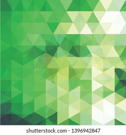 Abstract green mosaic background. Triangle geometric background. Design elements. Vector illustration