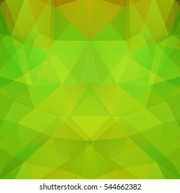 Abstract green mosaic background.  Triangle geometric background. Design elements. Vector illustration