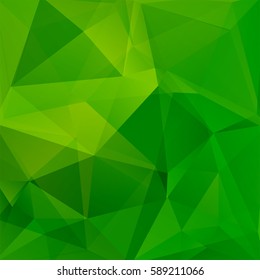 Abstract green mosaic background. Triangle geometric background. Design elements. Vector illustration
