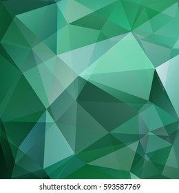 Abstract green mosaic background. Triangle geometric background. Design elements. Vector illustration