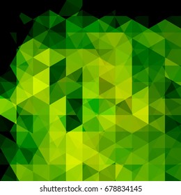 Abstract green mosaic background. Triangle geometric background. Design elements. Vector illustration
