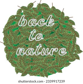 abstract green multiple leaf vector background