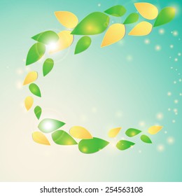 Abstract Green Natural Background vector illustration