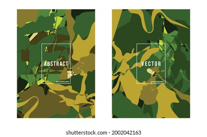 Abstract green nature background vector for poster, home decor, wall art, story background, flyer, cover, brochure, social media template. Vector Illustration