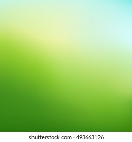 Abstract green nature blurred gradient background. Vector illustration. Eco concept for your graphic design, banner, poster.